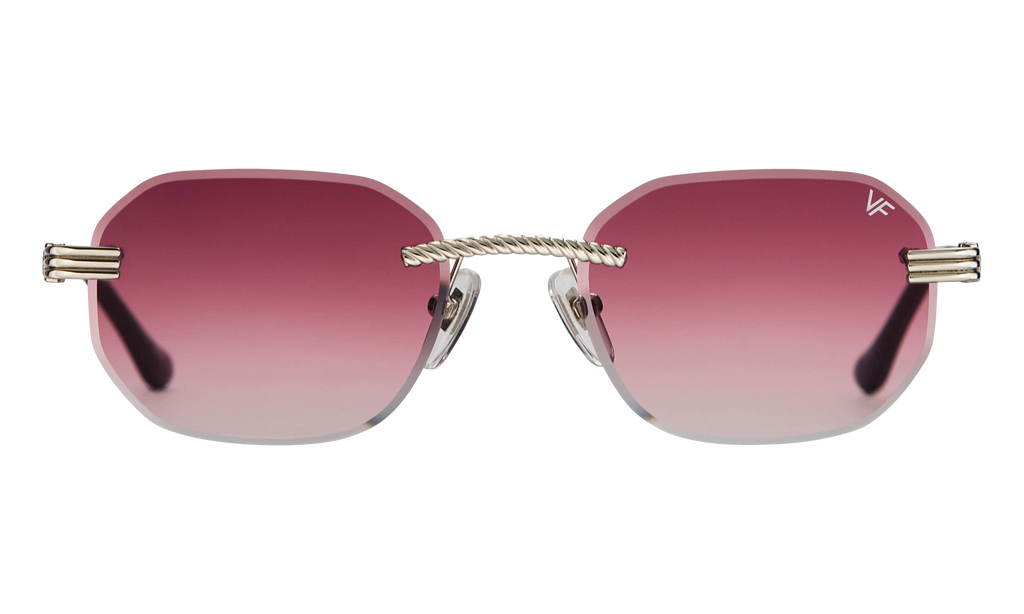 Hustler Rimless Drill Mount 24KT White Gold / Burgundy Gradient DMHU2 0043 42D8