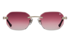 Hustler Rimless Drill Mount 24KT White Gold / Burgundy Gradient DMHU2 0043 42D8
