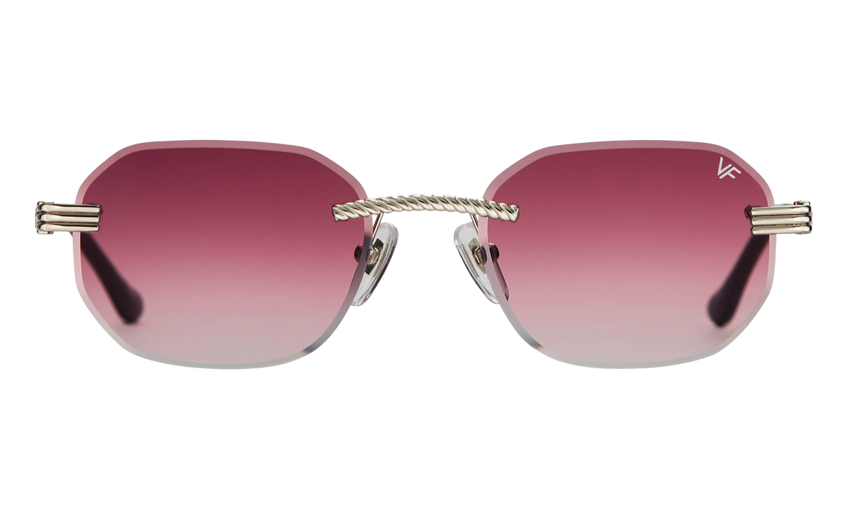 Hustler Rimless Drill Mount 24KT White Gold / Burgundy Gradient DMHU2 0043 42D8