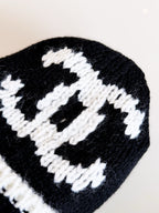 Chanel CC Colorblock Knitted Rib Cold Hat #390620