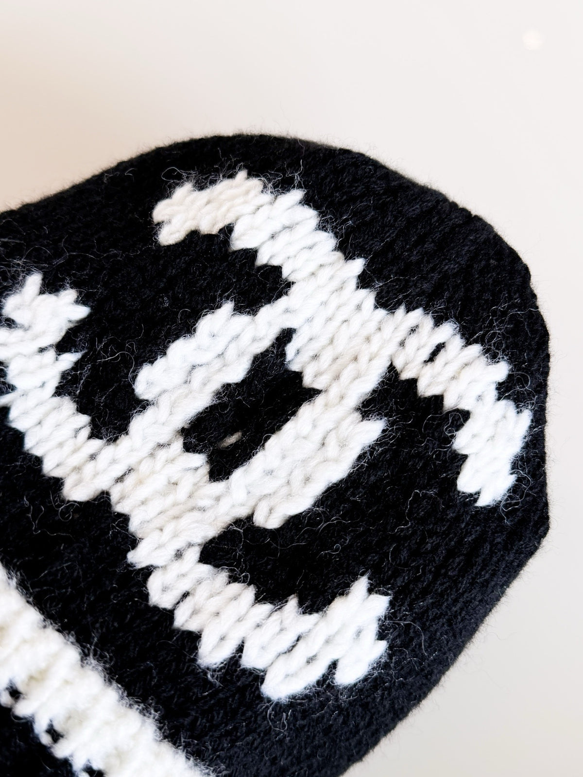 Chanel CC Colorblock Knitted Rib Cold Hat #390620