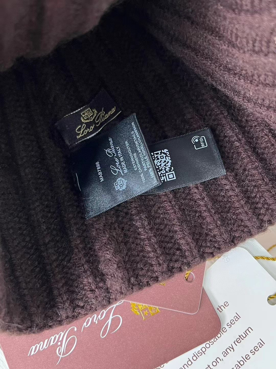 Loro Piana Cashmere Knit Hat Scarf Set #6664