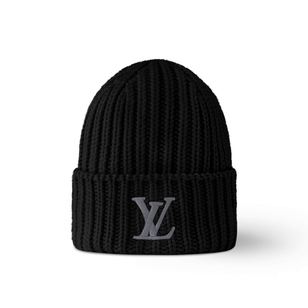 Louis Vuitton Men's and Women's Autumn and Winter Solid Color Embroidery Logo Printed Wool Knit Hat Cap Scarf #75639