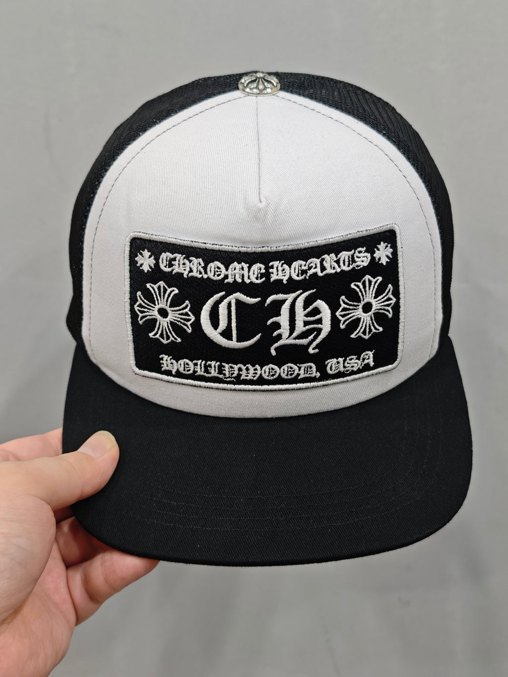 Chrome Hearts Men's Women's Black Letter Embroidered Hip Hop Baseball Cap Casual Duck Tongue Hat #76461