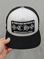 Chrome Hearts Men's Women's Black Letter Embroidered Hip Hop Baseball Cap Casual Duck Tongue Hat #76461