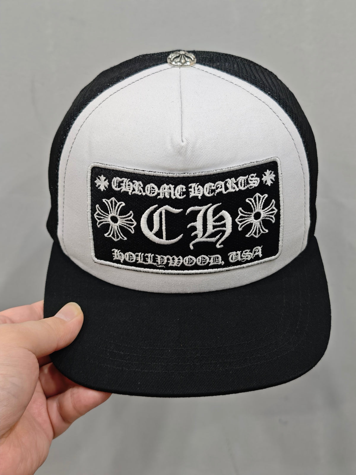 Chrome Hearts Men's Women's Black Letter Embroidered Hip Hop Baseball Cap Casual Duck Tongue Hat #76461