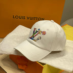 Louis Vuitton Men's and Women's Colorful Embroidered Logo Printed Solid Color Duck Tongue Cap Hat #75641