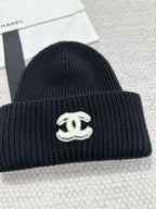 Chanel Women's Fall/Winter Casual Fashion Solid Color Double C Knit Cashmere Hat Hat Accessories #78628