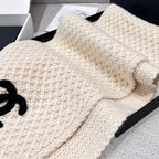 Chanel Knitted Cashmere Scarf Hat #96643
