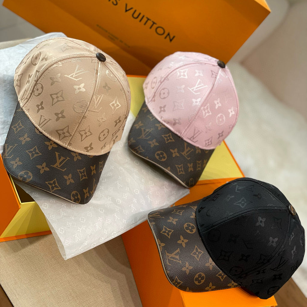 Louis Vuitton LV GET READY Men's and Women's Logo Printed Nylon and Leather Baseball Cap Hat #75854