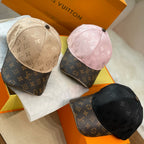 Louis Vuitton LV GET READY Men's and Women's Logo Printed Nylon and Leather Baseball Cap Hat #75854