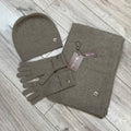 Loro Piana Men's And Women's Winter Fashion Casual Solid-Color Hat. Scarf. and Gloves Three Piece Set Accessories #78643