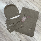 Loro Piana Men's And Women's Winter Fashion Casual Solid-Color Hat. Scarf. and Gloves Three Piece Set Accessories #78643