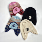 Chanel Women's Autumn and Winter Colorblocking Knitted Ski Hat Cap #74565