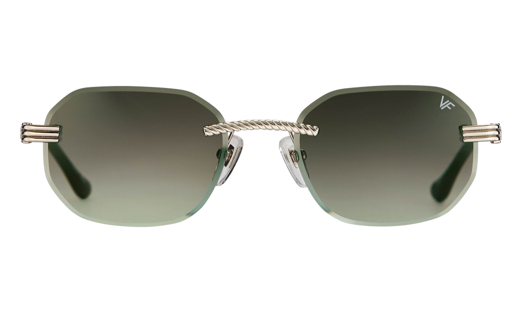Hustler Rimless Drill Mount 24KT White Gold / Gray Gradient DMHU2 0044 43A1