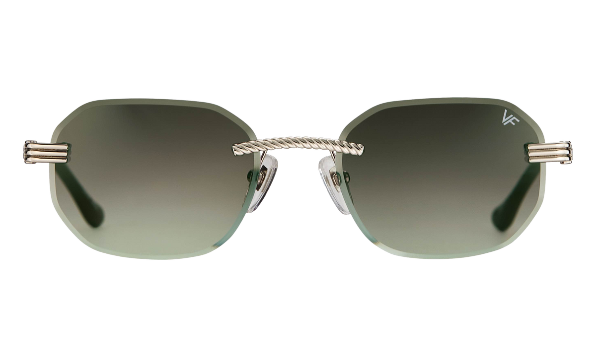 Hustler Rimless Drill Mount 24KT White Gold / Gray Gradient DMHU2 0044 43A1