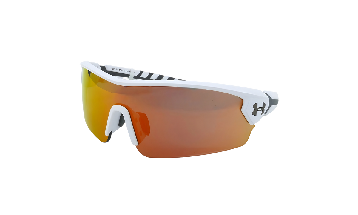 Rival Sunglasses Orange Mirror - Satin White 8700121 110941