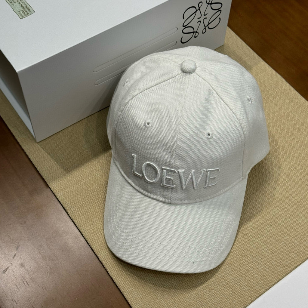 Loewe Men's And Women's Solid Color Embroidered Letter Print Cotton Baseball Cap Hat #77235