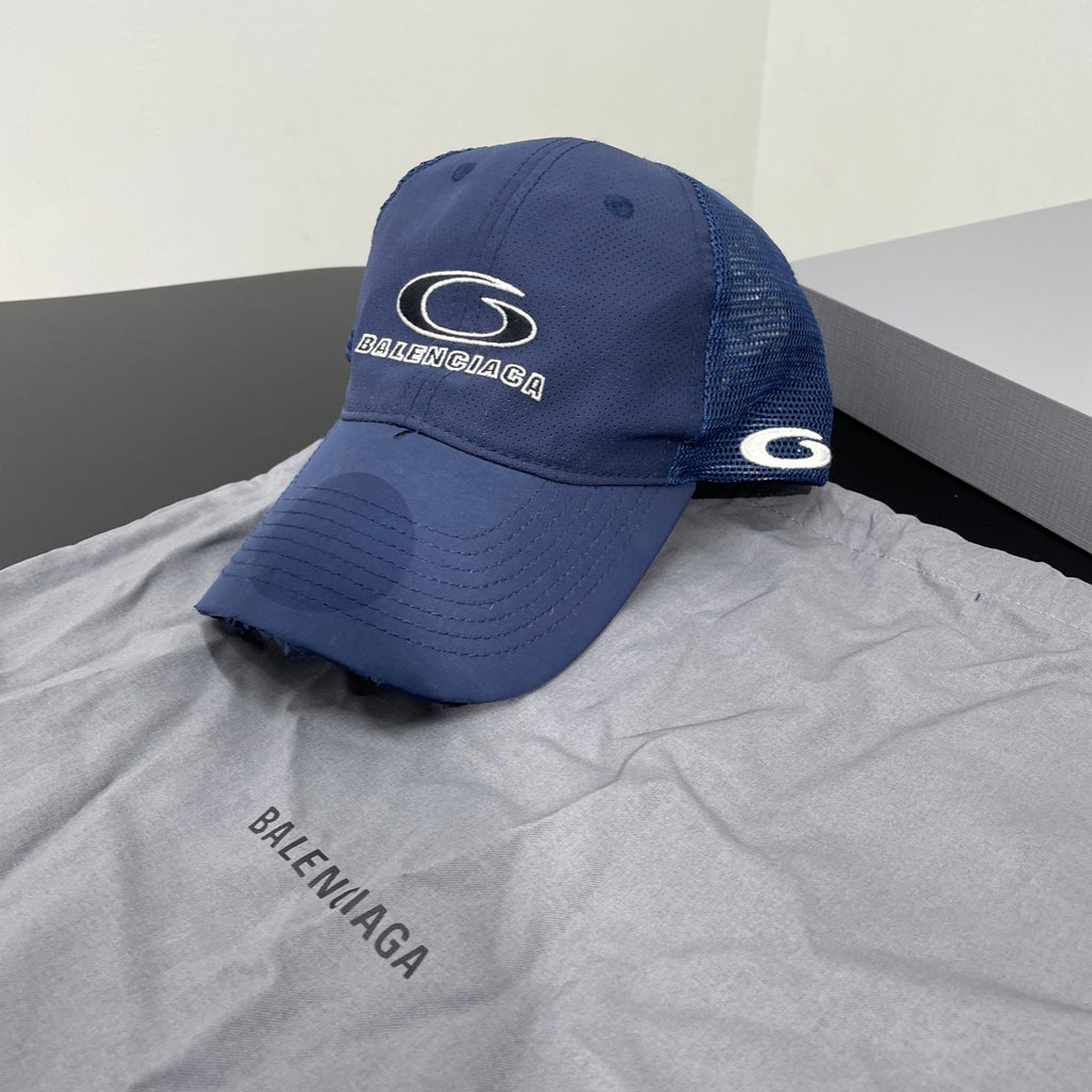 Balenciaga TRUCKER Men's And Women's Spring/Fall Fashion Casual Solid Color Nylon Technical Mesh Breathable Openwork Baseball Cap Hats Accessories #78892