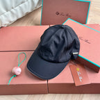 Loro Piana Men's Solid Color Letter Logo Embroidery Cotton Couple Style Duck Cap Hats #71494