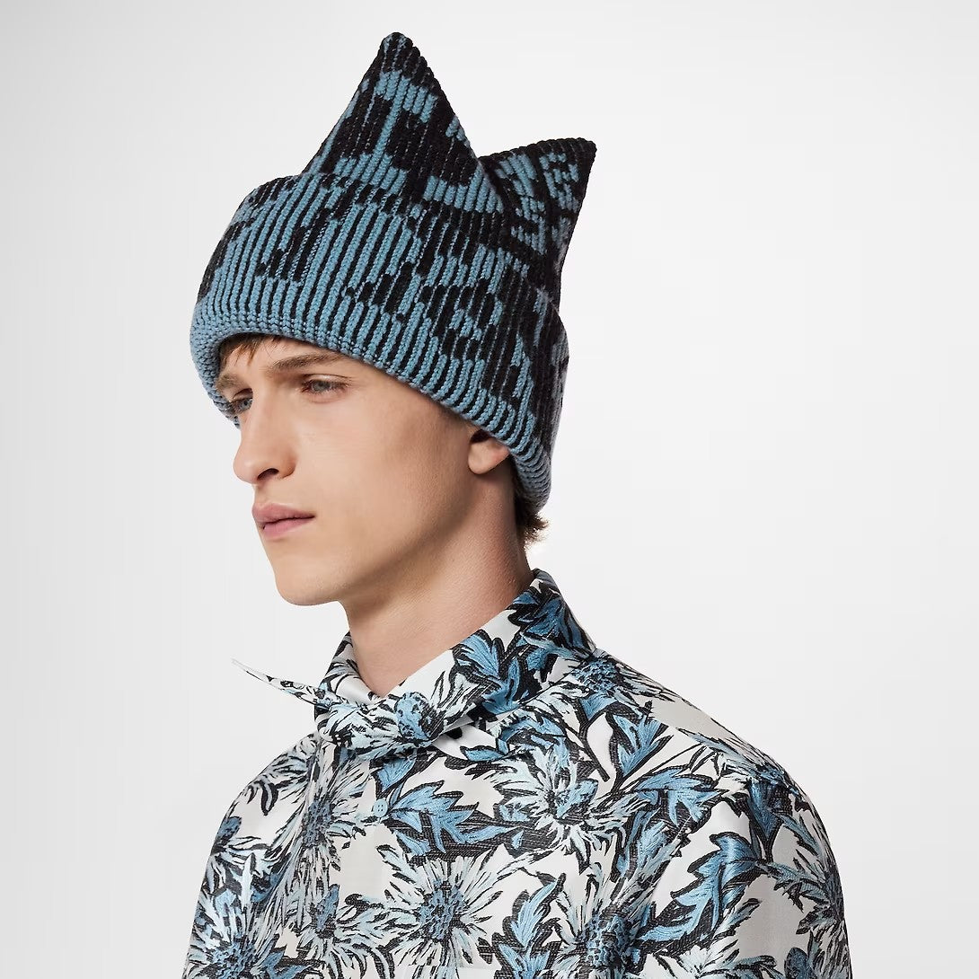 Louis Vuitton Men's Colored Triangle Ribbed Flower Knitted Hat TRICORN RIB FLOWER Cold Hat #98343