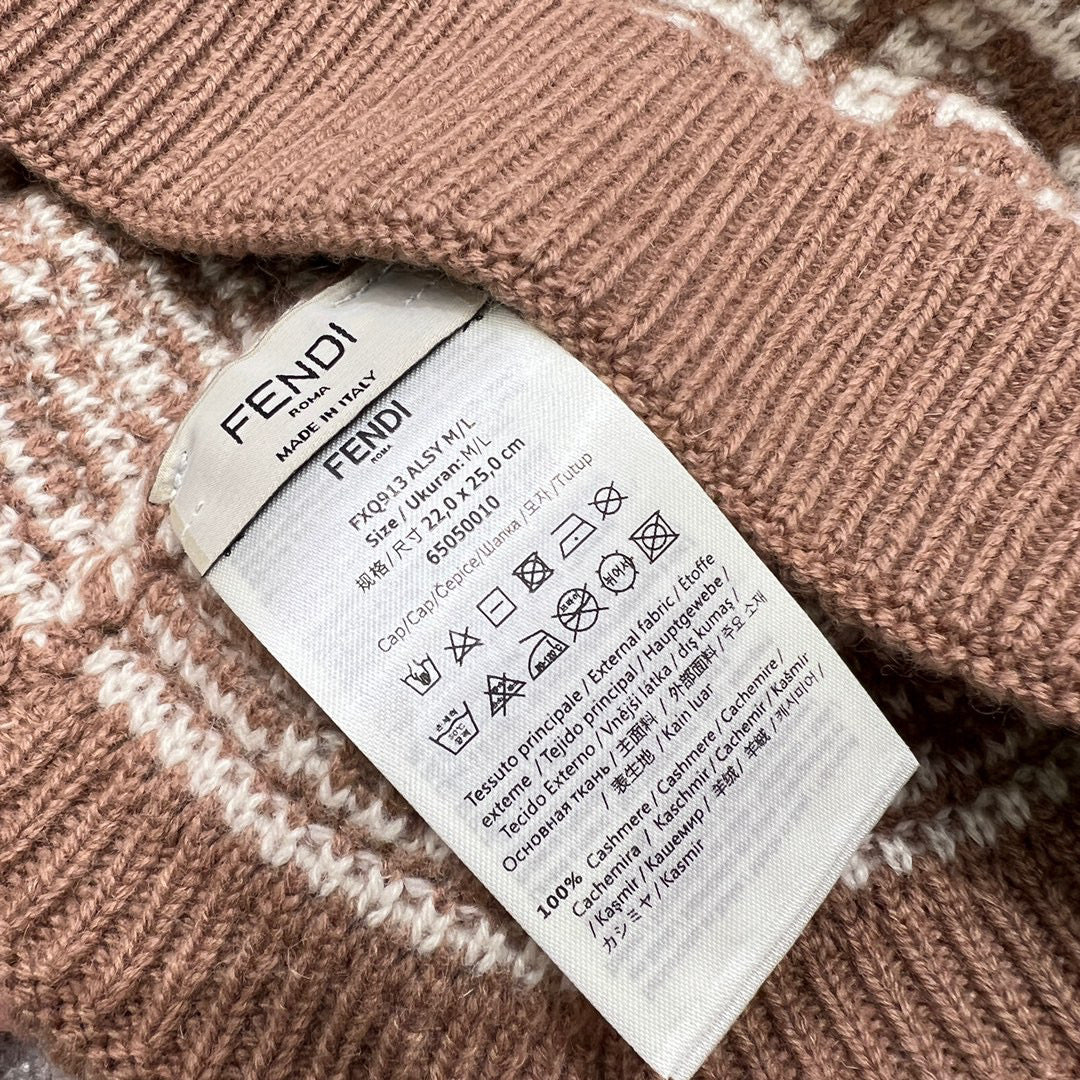 Fendi Knitted Cashmere Scarf Hat #96644