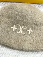 Louis Vuitton LV Fluffy Women's Autumn and Winter Solid Color Embroidered Logo Logo Mohair Fisherman's Hat Cap #74912