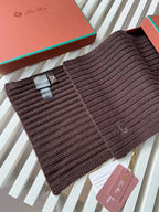 Loro Piana Cashmere Knit Hat Scarf Set #6664