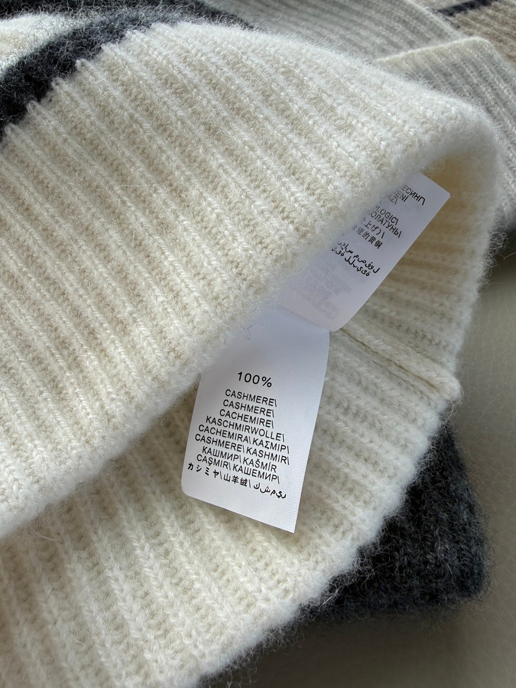 Brunello Cucinelli Women's Fall/Winter Striped Solid Color Cashmere English Rib Knit Beanie With Monili Casual Hat Cap Ngvp #2524