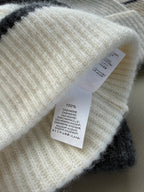 Brunello Cucinelli Women's Fall/Winter Striped Solid Color Cashmere English Rib Knit Beanie With Monili Casual Hat Cap Ngvp #2524