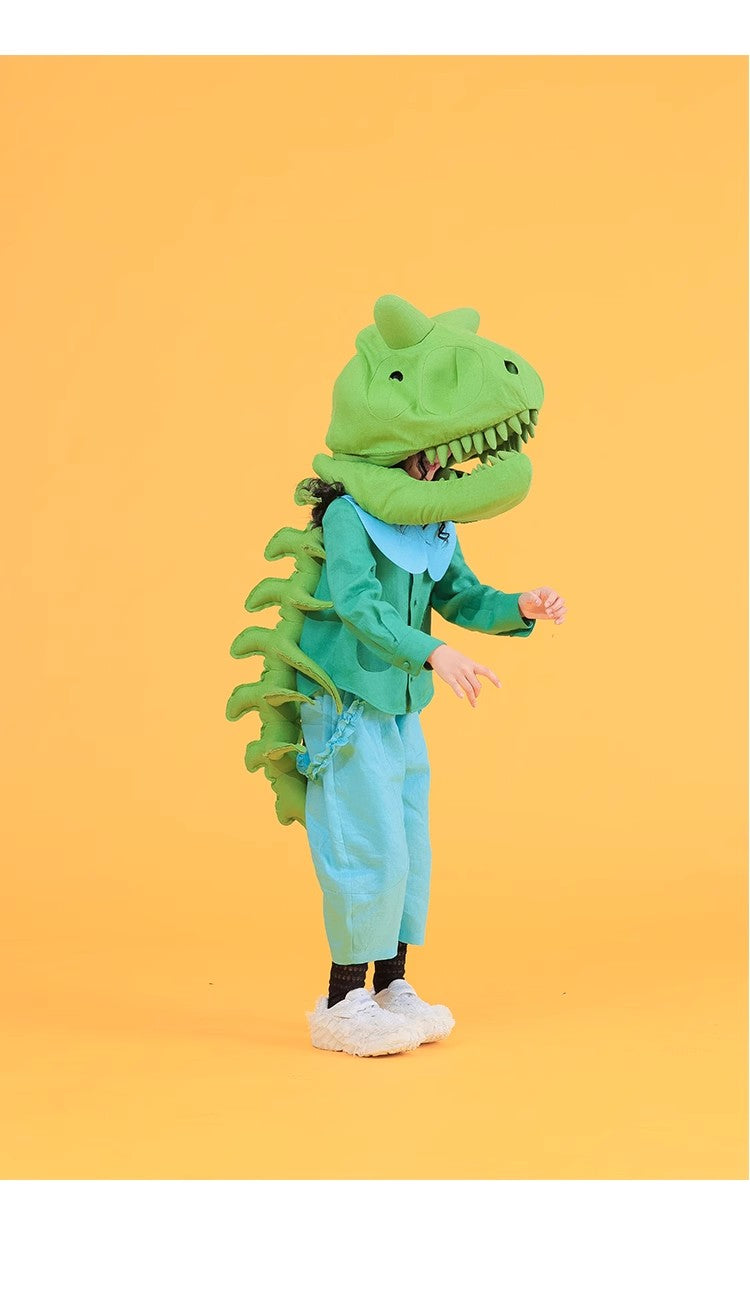Kid's Fashion Headwear Dinosaur Gift Handmade Custom Solid Color Linen Dinosaur Hat #31321