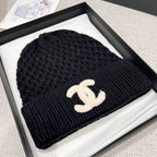 Chanel Knitted Cashmere Scarf Hat #96643