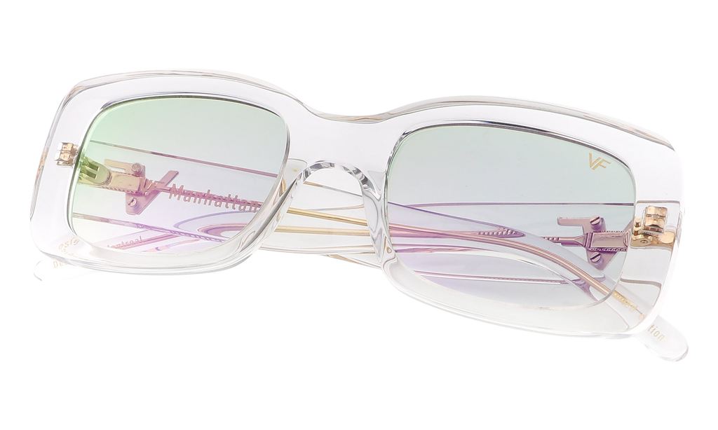 Manhattan Translucent Edition Acetate Clear Translucent / Neon Green Flash Purple VFMA2 0005