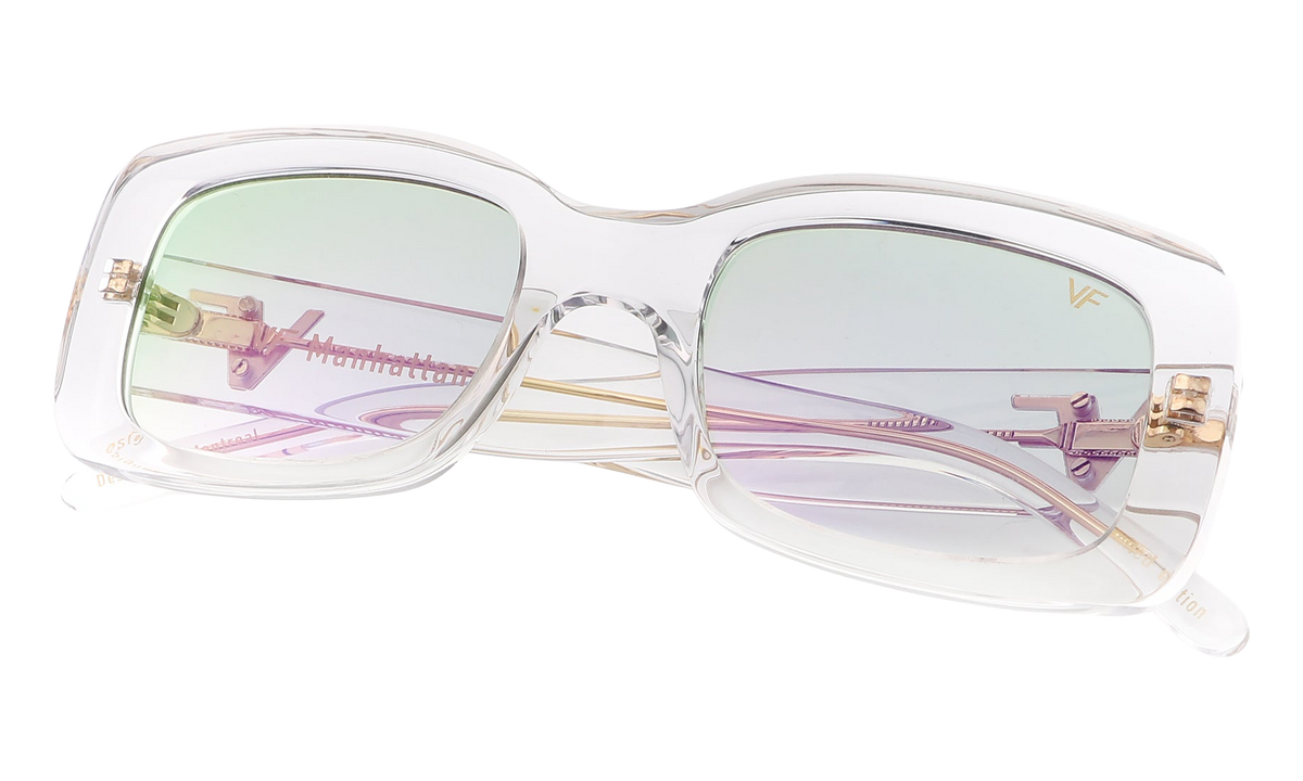 Manhattan Translucent Edition Acetate Clear Translucent / Neon Green Flash Purple VFMA2 0005