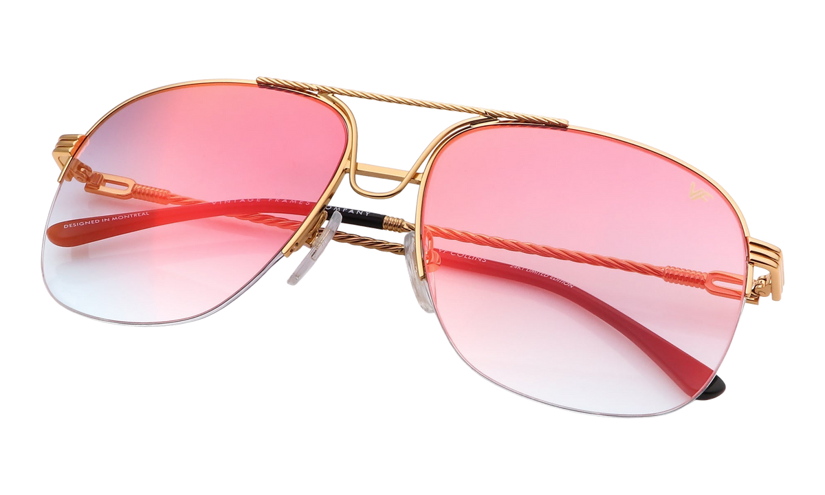 Collins Half Rim 24KT Yellow Gold / Grape Pop MPCL2 0001 54T4