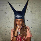 Anonymous Club Shayne Oliver 0pium New York Ny Devil's Horns Cap Playboicarti Same Men's Women's High Street Trend Hip-hop Punk Style Pointy Hat Embroidered Letters Hats Fashion Cap Ngvp #1336