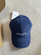 Celine Genderless Triomphe Baseball Cap In Cotton Hat #97148