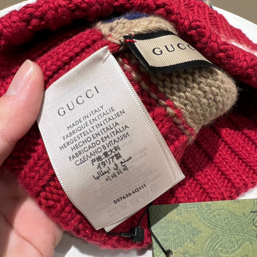 Gucci Multicolor Wool Cotton Hat #6695