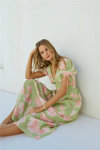 Blossom Season Maxi Dress Green