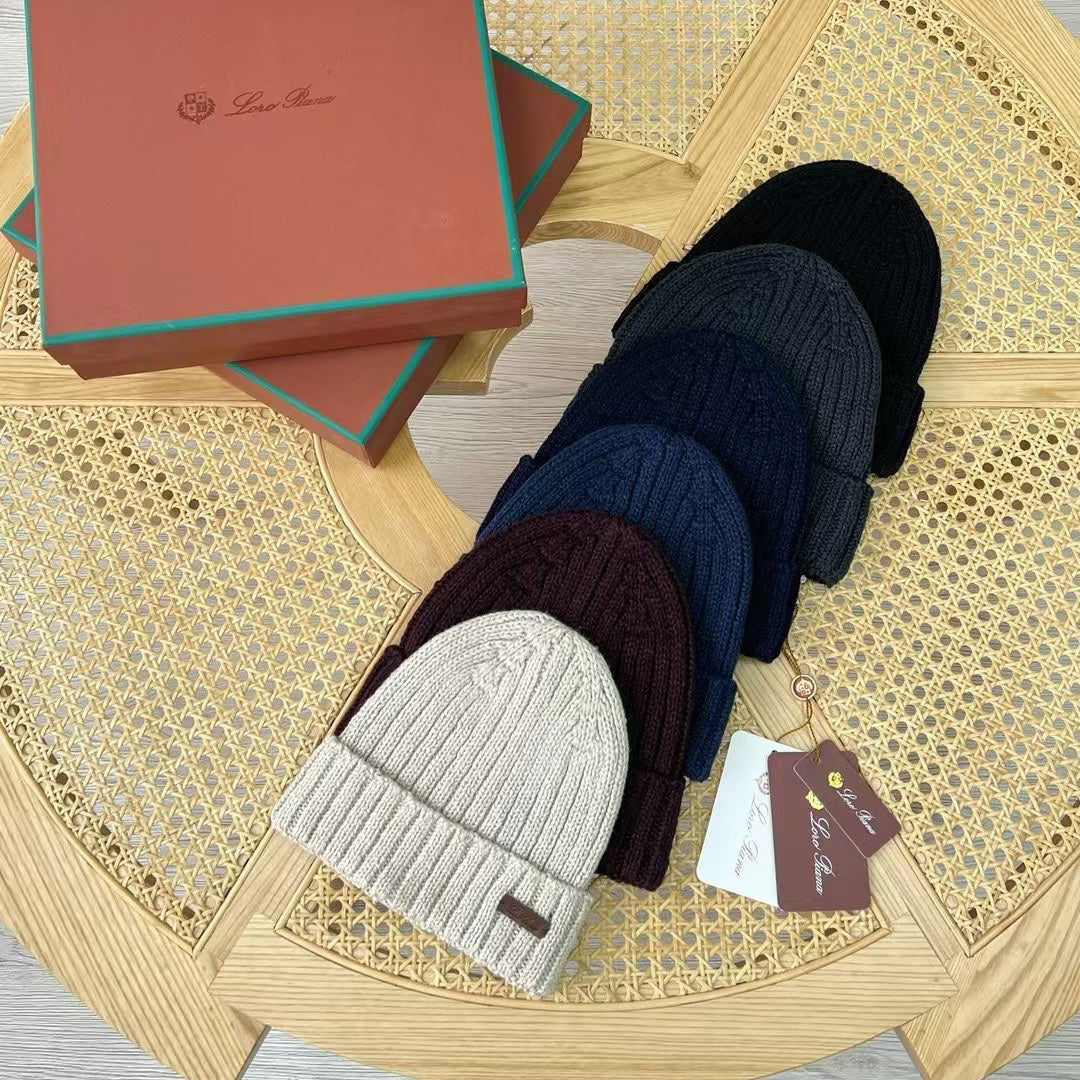 Loro Piana Fall And Winter Knitted Wool Keep Warm Cold Hat #74267