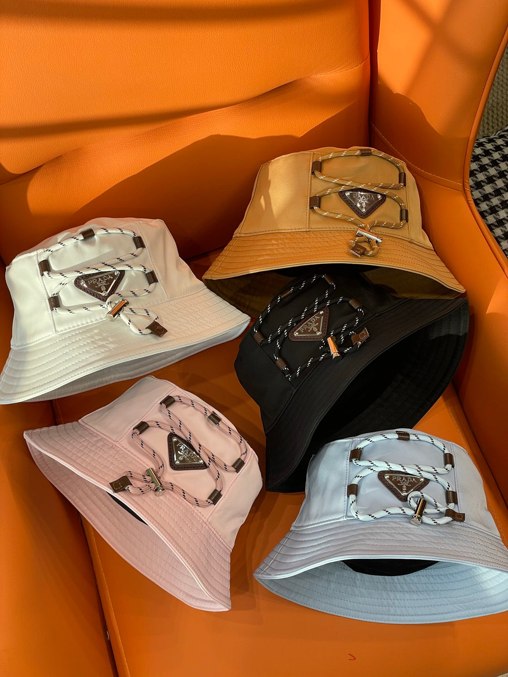 Prada Amber Prada Speedrock Re-nylon Bucket Hat #336740