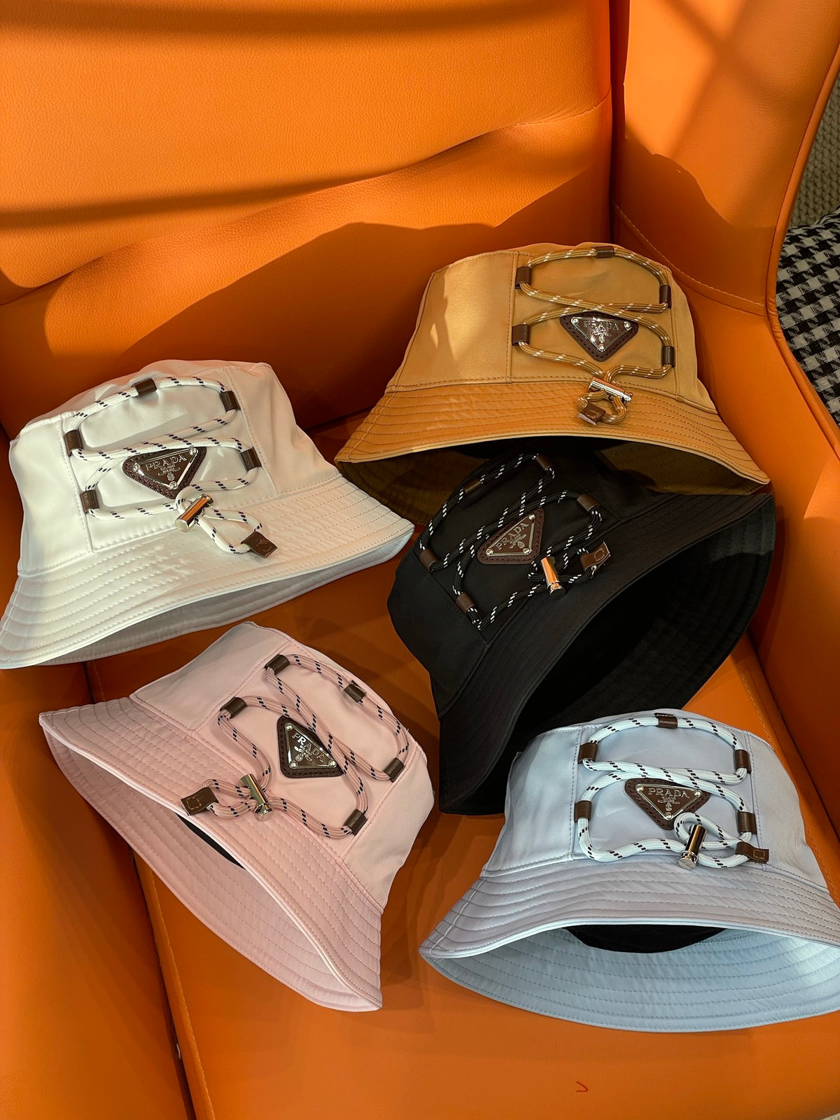 Prada Amber Prada Speedrock Re-nylon Bucket Hat #336740