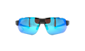 Conquer Sunglasses Gray Blue Mirror - Satin Carbon / Black Rubber 8600132 060161