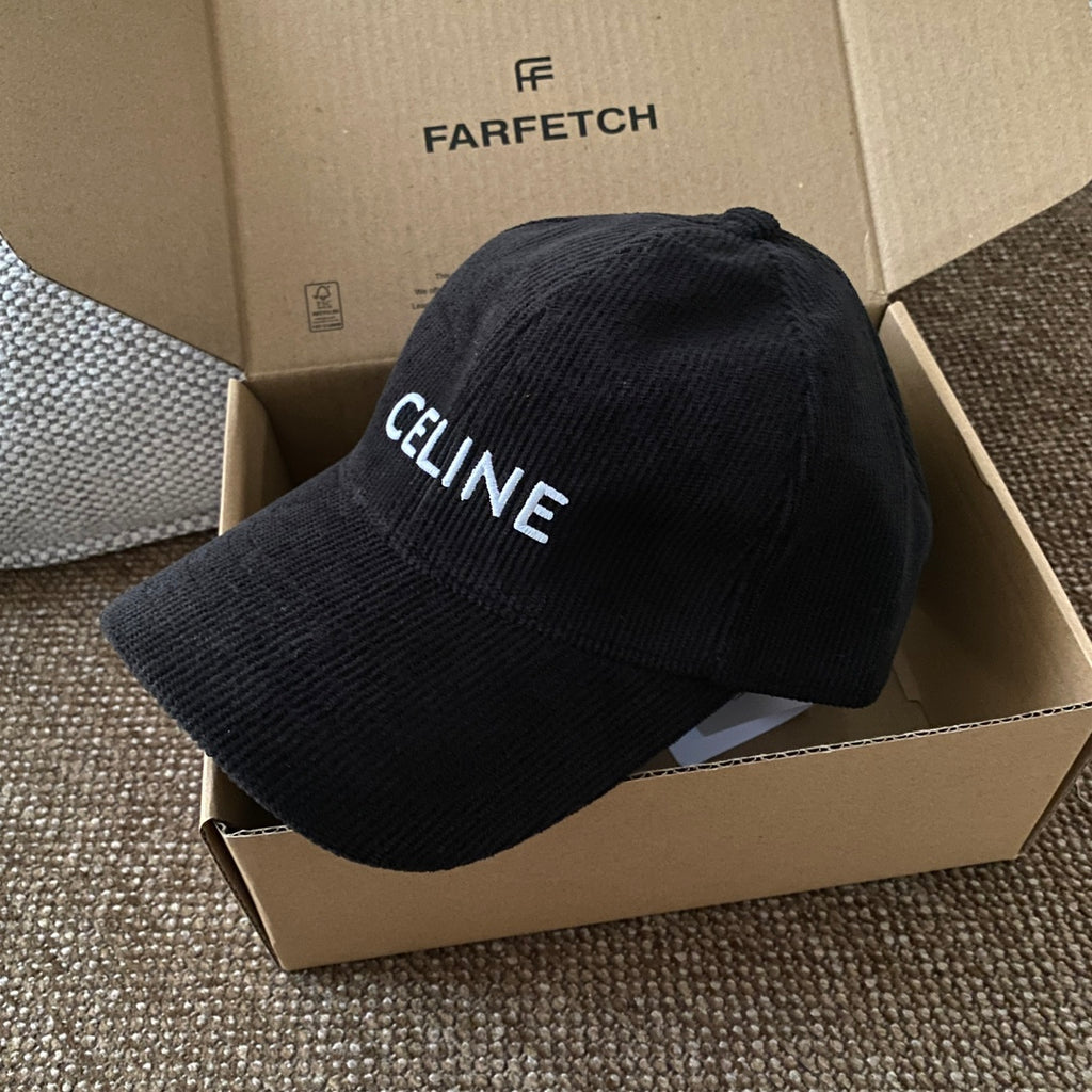 Celine Men Women Fashion Vintage Cowboy Letter Embroidery Baseball Cap Blue Casual Duck Hat #75683