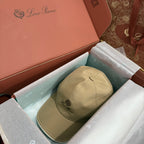 Loro Piana Baseball Men's & Women's Spring/Summer Fashion Casual Logo Embroidered Patch Color Blocked Baseball Cap Duckbill Cap Hats Accessories #78963