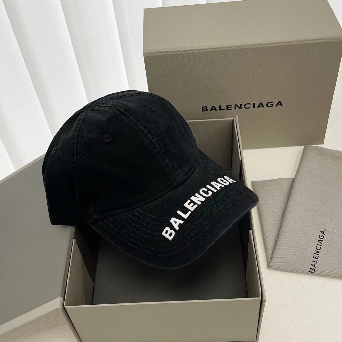 Balenciaga  Gamer Cap In Black Hat Accessories #3626