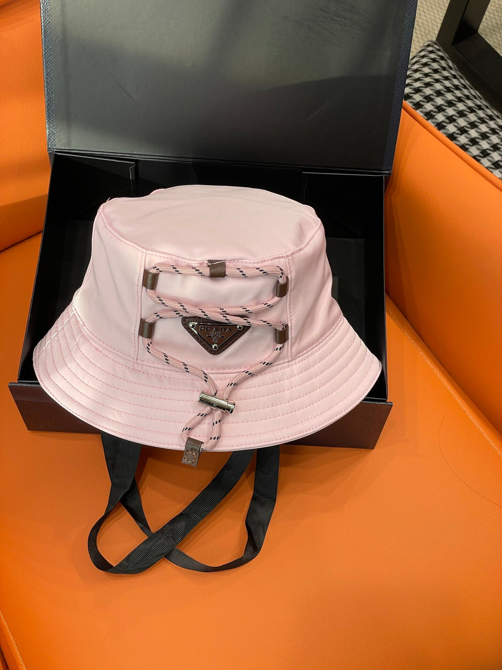 Prada Amber Prada Speedrock Re-nylon Bucket Hat #336740