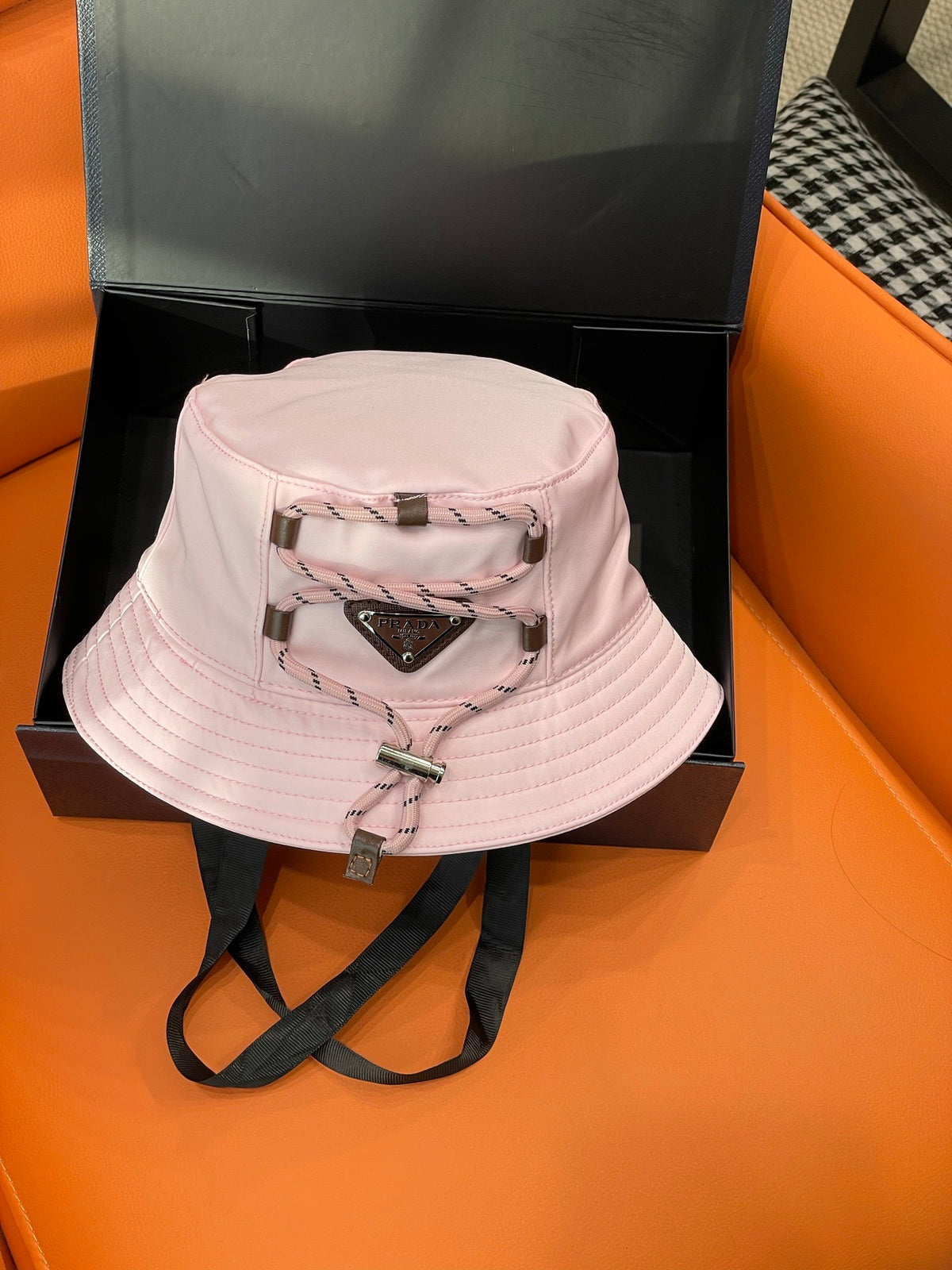 Prada Amber Prada Speedrock Re-nylon Bucket Hat #336740