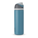 Owala FreeSip Insulated Stainless Steel Water Bottle with Straw for Sports and Travel. BPA-Free. 24-oz. Grey/Blue