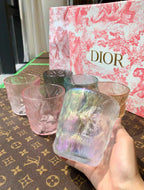 Iridescent Crystal Tumbler Glass Set 6 Pieces